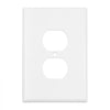 VEVOR 1-Gang Duplex Outlet Covers, 10 Pack Standard Size Wall Outlet Cover, Unbreakable and  Impact-Resistant Polycarbonate Thermoplastic, Dual Receptacle Faceplate, for Electrical Outlets, White
