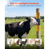 VEVOR Livestock Scratching Brush, 4PCS Goat Scratcher Brush Post with 16 Screws, 16.9"x3.9" Cow Scratcher for Back Itch Relief, Massage Grooming Scratch Tool for Horse Cattle Sheep Pig, Yellow & Blue
