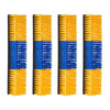 VEVOR Livestock Scratching Brush, 4PCS Goat Scratcher Brush Post with 16 Screws, 16.9"x3.9" Cow Scratcher for Back Itch Relief, Massage Grooming Scratch Tool for Horse Cattle Sheep Pig, Yellow & Blue