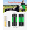 VEVOR Livestock Scratching Brush, 1PC Goat Scratcher Brush Post with 4 Screws, 16.9" x 7.5" Cow Scratcher for Back Itch Relief, Massage Grooming Scratch Tool for Horse Cattle Sheep Pig, Green & Black
