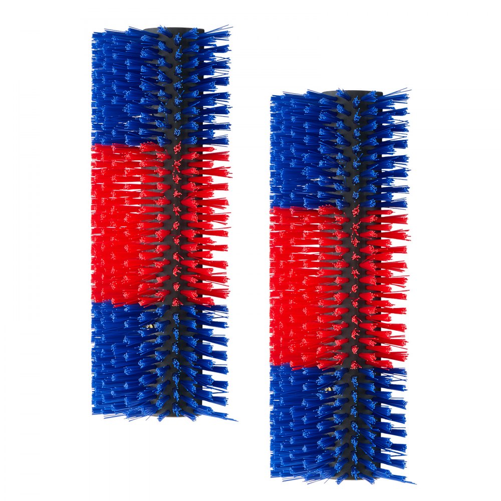 VEVOR Livestock Scratching Brush, 2PCS Goat Scratcher Brush Post with 8 Screws, 16.9" x 7.5" Cow Scratcher for Back Itch Relief, Massage Grooming Scratch Tool for Horse Cattle Sheep Pig, Blue & Red