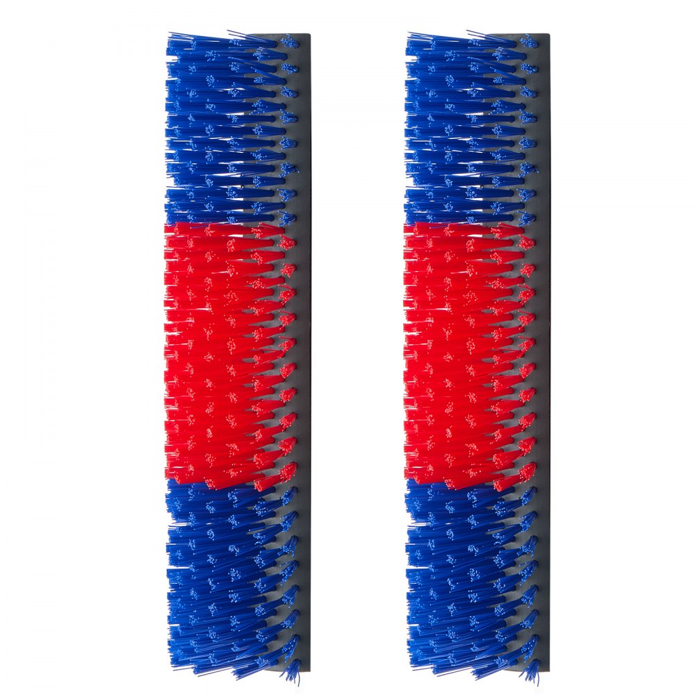 VEVOR Livestock Scratching Brush, 2PCS Goat Scratcher Brush Post with 8 Screws, 16.9" x 7.5" Cow Scratcher for Back Itch Relief, Massage Grooming Scratch Tool for Horse Cattle Sheep Pig, Blue & Red