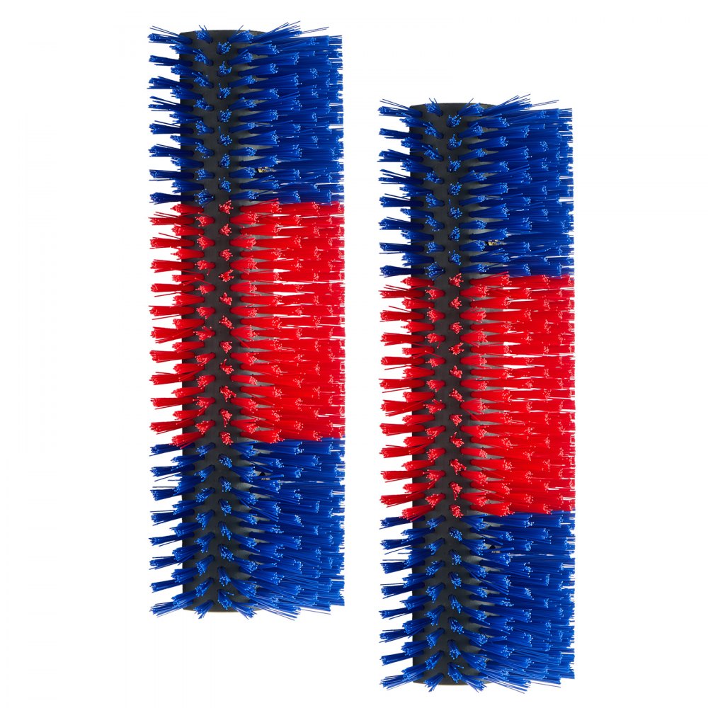 VEVOR Livestock Scratching Brush, 2PCS Goat Scratcher Brush Post with 8 Screws, 16.9" x 7.5" Cow Scratcher for Back Itch Relief, Massage Grooming Scratch Tool for Horse Cattle Sheep Pig, Blue & Red