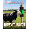 VEVOR Livestock Scratching Brush, 2PCS Goat Scratcher Brush Post with 8 Screws, 16.9" x 7.5" Cow Scratcher for Back Itch Relief, Massage Grooming Scratch Tool for Horse Cattle Sheep Pig, Green & Black