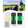 VEVOR Livestock Scratching Brush, 2PCS Goat Scratcher Brush Post with 8 Screws, 16.9" x 7.5" Cow Scratcher for Back Itch Relief, Massage Grooming Scratch Tool for Horse Cattle Sheep Pig, Green & Black