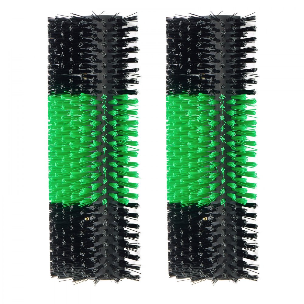 VEVOR Livestock Scratching Brush, 2PCS Goat Scratcher Brush Post with 8 Screws, 16.9" x 7.5" Cow Scratcher for Back Itch Relief, Massage Grooming Scratch Tool for Horse Cattle Sheep Pig, Green & Black