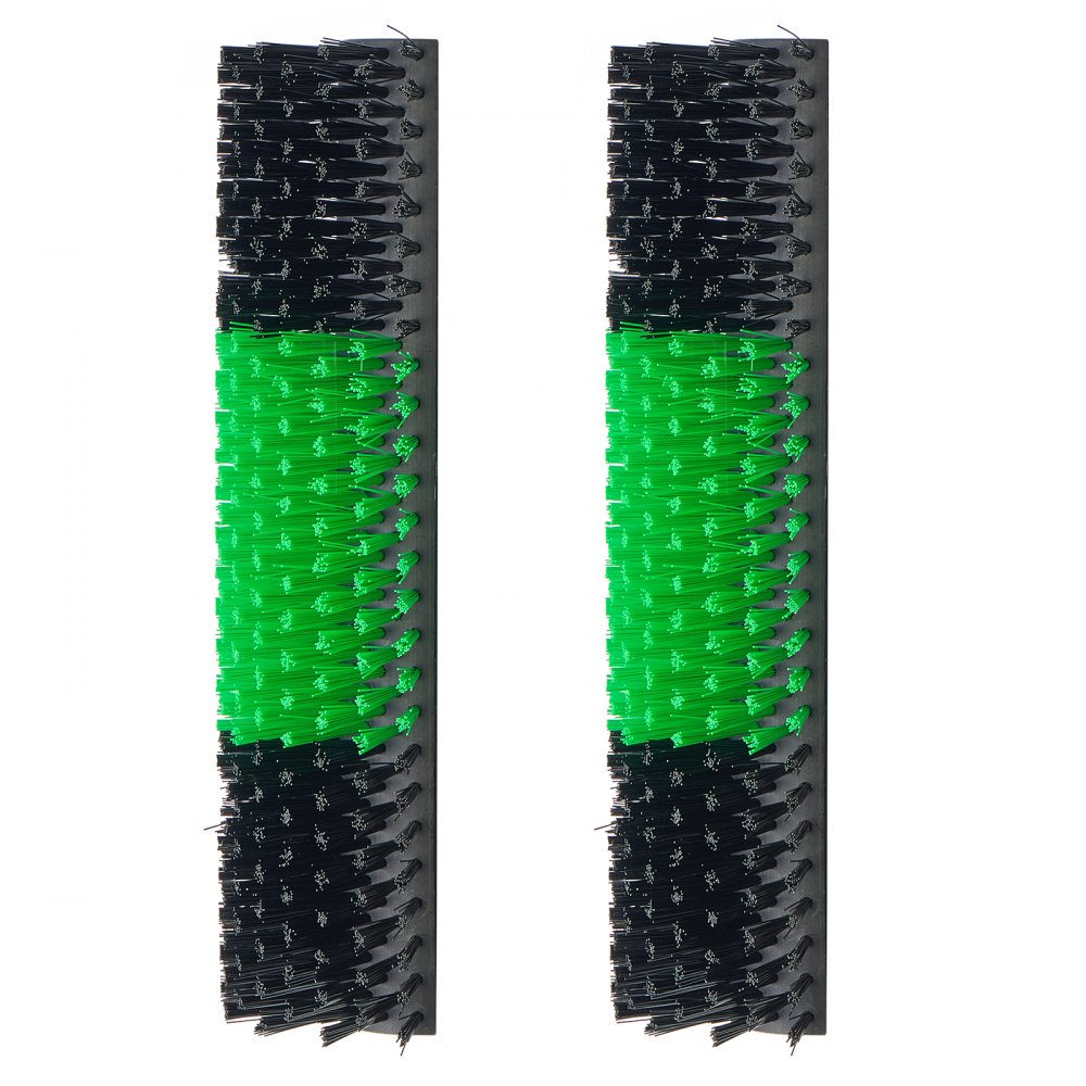 VEVOR Livestock Scratching Brush, 2PCS Goat Scratcher Brush Post with 8 Screws, 16.9" x 7.5" Cow Scratcher for Back Itch Relief, Massage Grooming Scratch Tool for Horse Cattle Sheep Pig, Green & Black