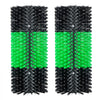 VEVOR Livestock Scratching Brush, 2PCS Goat Scratcher Brush Post with 8 Screws, 16.9" x 7.5" Cow Scratcher for Back Itch Relief, Massage Grooming Scratch Tool for Horse Cattle Sheep Pig, Green & Black