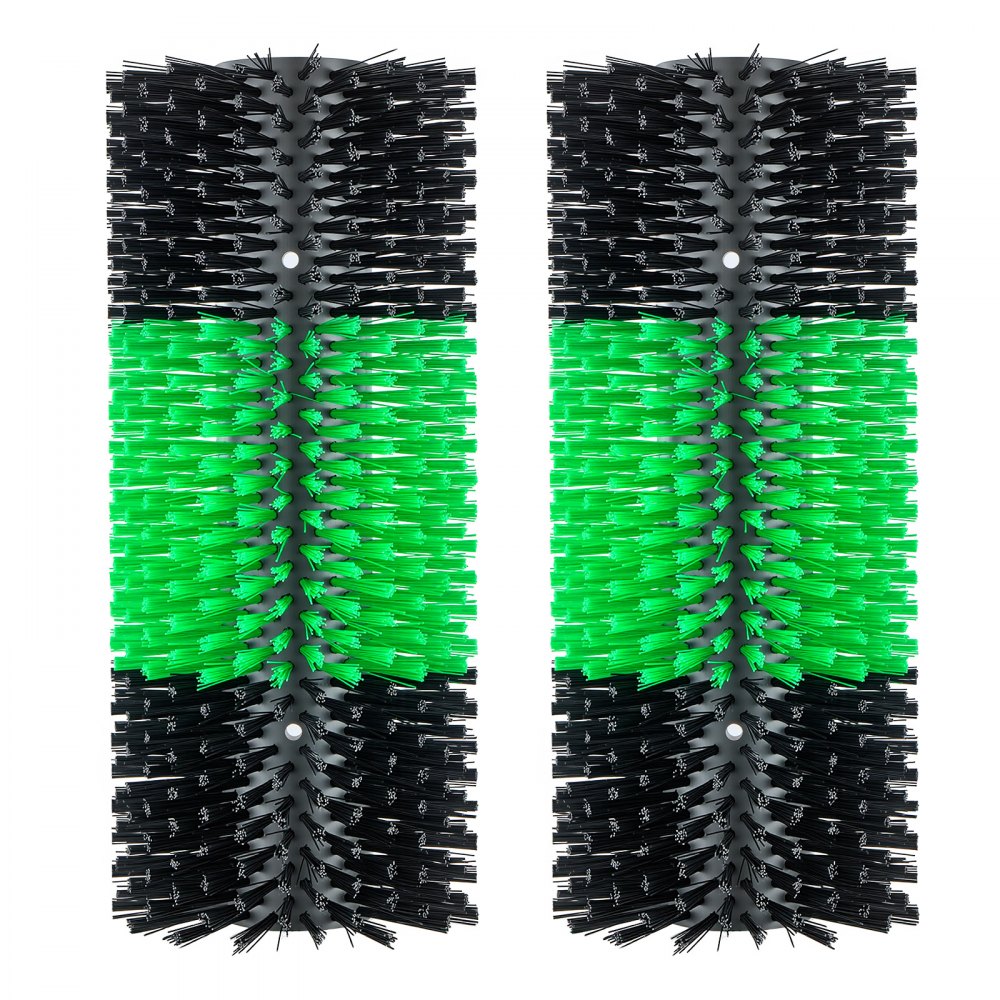 VEVOR Livestock Scratching Brush, 2PCS Goat Scratcher Brush Post with 8 Screws, 16.9" x 7.5" Cow Scratcher for Back Itch Relief, Massage Grooming Scratch Tool for Horse Cattle Sheep Pig, Green & Black