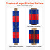 VEVOR Livestock Scratching Brush, 3PCS Goat Scratcher Brush Post with 12 Screws, 16.9" x 7.5" Cow Scratcher for Back Itch Relief, Massage Grooming Scratch Tool for Horse Cattle Sheep Pig, Blue & Red