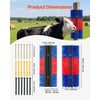 VEVOR Livestock Scratching Brush, 3PCS Goat Scratcher Brush Post with 12 Screws, 16.9" x 7.5" Cow Scratcher for Back Itch Relief, Massage Grooming Scratch Tool for Horse Cattle Sheep Pig, Blue & Red