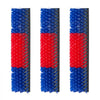 VEVOR Livestock Scratching Brush, 3PCS Goat Scratcher Brush Post with 12 Screws, 16.9" x 7.5" Cow Scratcher for Back Itch Relief, Massage Grooming Scratch Tool for Horse Cattle Sheep Pig, Blue & Red
