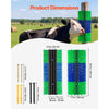 VEVOR Livestock Scratching Brush, 1PC Goat Scratcher Brush Post with 4 Screws, 16.9" x 7.5" Cow Scratcher for Back Itch Relief, Massage Grooming Scratch Tool for Horse Cattle Sheep Pig, Green & Blue
