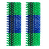 VEVOR Livestock Scratching Brush, 2PCS Goat Scratcher Brush Post with 8 Screws, 16.9" x 7.5" Cow Scratcher for Back Itch Relief, Massage Grooming Scratch Tool for Horse Cattle Sheep Pig, Green & Blue