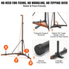 VEVOR Punching Bag Stand, Steel Heavy Duty Workout Training Equipment, Adjustable Height Boxing Punching Stand with Weighted Base, Holds Up to 143 lbs, Freestanding Sandbag Rack for Home Gym Fitness