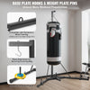 VEVOR Punching Bag Stand, Steel Heavy Duty Workout Training Equipment, Adjustable Height Boxing Punching Stand with Weighted Base, Holds Up to 143 lbs, Freestanding Sandbag Rack for Home Gym Fitness