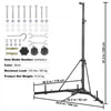 VEVOR Punching Bag Stand, Steel Heavy Duty Workout Training Equipment, Adjustable Height Boxing Punching Stand with Weighted Base, Holds Up to 143 lbs, Freestanding Sandbag Rack for Home Gym Fitness