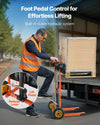 VEVOR Hydraulic Material Lift Winch Stacker - side view