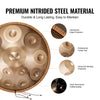 VEVOR Handpan Drum, 22 in & 12 Notes, D Minor Hand Drum, Hand Pan Drum Instrument with Mallets, 440Hz Handpan Stand & Carry Bag, Steel Healing Sound Drum, Percussion Instruments for Adults Beginners