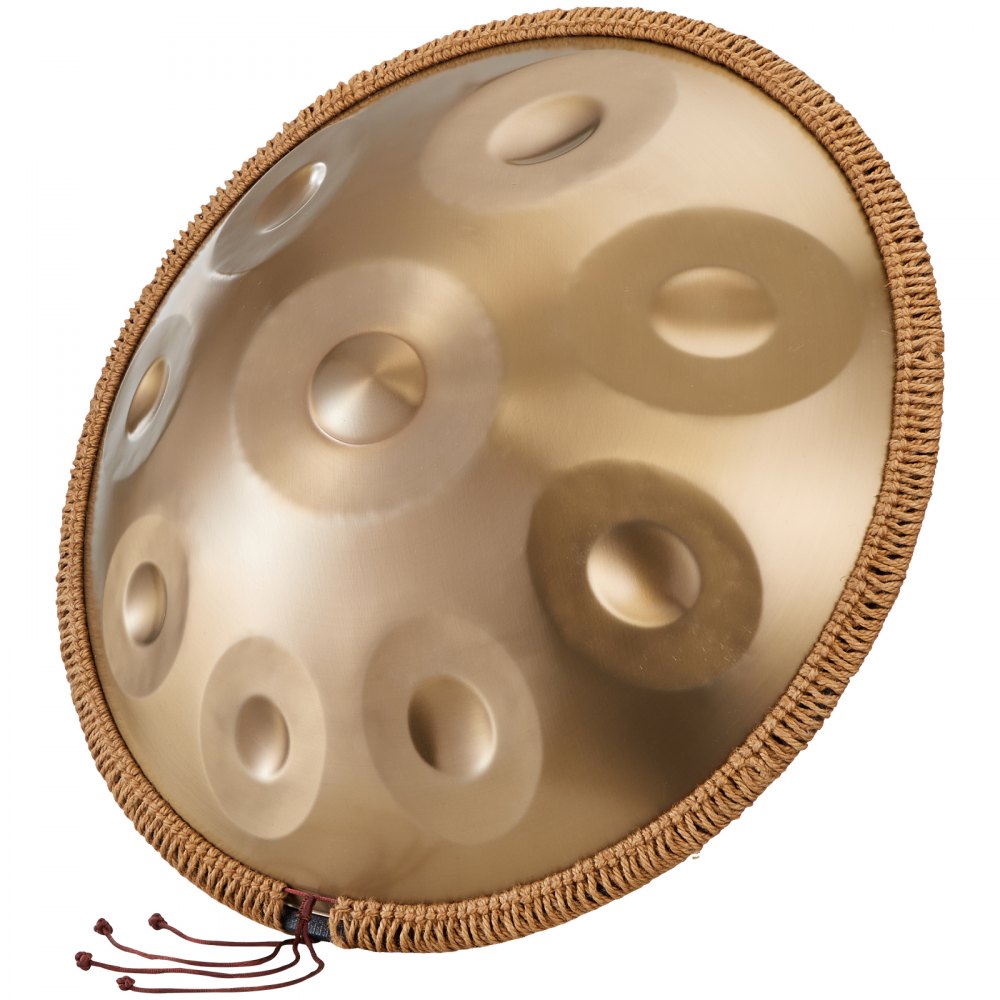 VEVOR Handpan Drum, 22 in & 9 Notes, D Minor Hand Drum, Hand Pan Drum Instrument with Mallets, 440Hz Handpan Stand & Carry Bag, Steel Healing Sound Drum, Percussion Instruments for Adults Beginners