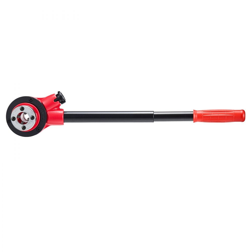 VEVOR Ratchet Pipe Threader Kit with 3 Dies, 1/2" BSPT, 3/4" BSPT, 1" BSPT Manual Ratcheting Pipe Threading Tool, Portable Pipes Threader Set with Toolbox for Plumbing Installation & Repair