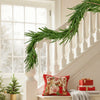 VEVOR Christmas Garland, 5-FT Realistic Norfolk Pine Garland, Evergreen Real Touch Artificial Faux Greenery Garlands, for Holiday Indoor Outdoor Xmas Decoration on Table, Mantel, and Fireplace
