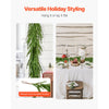 VEVOR Christmas Garland, 6-FT Realistic Norfolk Pine Garland, Evergreen Real Touch Artificial Faux Greenery Garlands, for Holiday Indoor Outdoor Xmas Decoration on Table, Mantel, and Fireplace