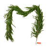 VEVOR Christmas Garland, 6-FT Realistic Norfolk Pine Garland, Evergreen Real Touch Artificial Faux Greenery Garlands, for Holiday Indoor Outdoor Xmas Decoration on Table, Mantel, and Fireplace