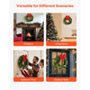 VEVOR Christmas Wreath, 24 Inches Pre-Lit Artificial Christmas Wreath with 50 LED Lights and Timer, Decorated with Pine Cones, Red Berry Clusters, Holly Leaves, Suitable for Fireplace Door Window