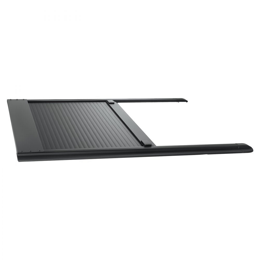 VEVOR Retractable Tonneau Cover 5.5FT Hard Truck Bed Cover Manual Retract, Compatible with 2022-2026 Toyota Tundra Crew Cab with Deck Rail System 5.5FT Bed (66.7"), Waterproof Aluminum, Lock for Trips