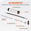 VEVOR Pistol Grip Grease Gun, 3500 PSI, 4 OZ / 120 CC Capacity Heavy Duty Professional Grease Gun, with 11.65 Inch Flexible Hose 2 Black Flat Couplers, 1 Reinforced Nozzle, and 2 Rigid Metal Pipes