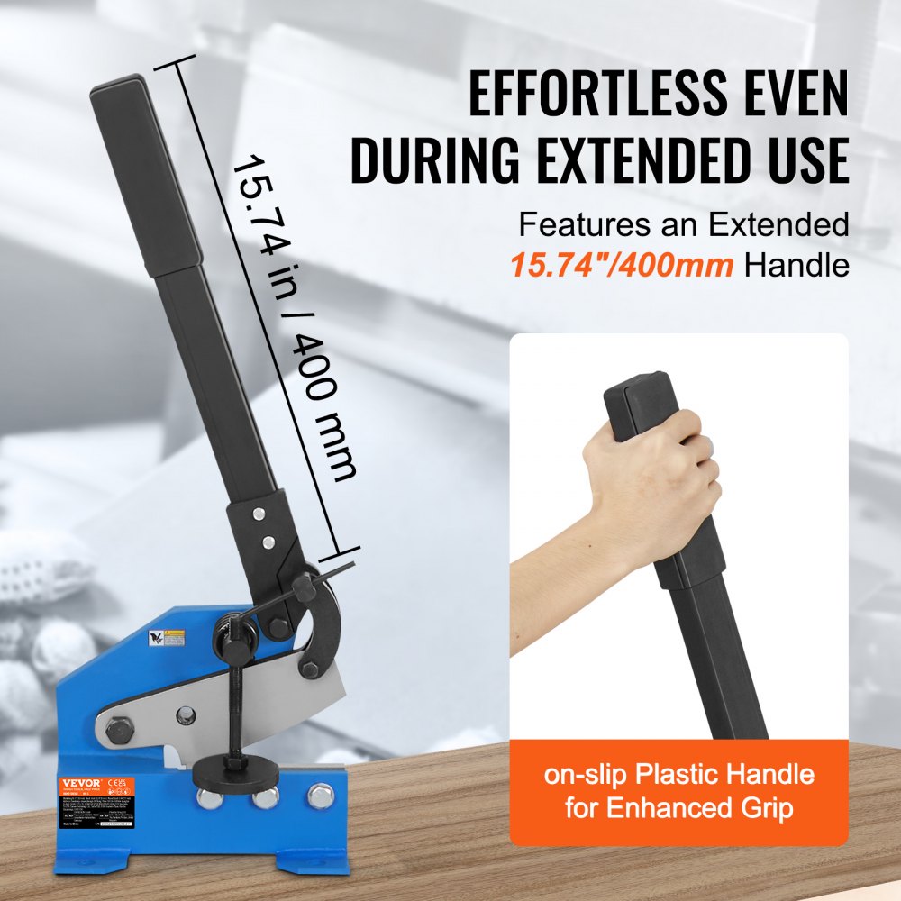 VEVOR 5" Manual Hand Plate Shear for Metal Sheet Processing, HS-5 Benchtop Cutter with Q235 Material, for Crafts Thick Steel Crafting, Heavy Duty Roll Press Machine for Builders, DIY Enthusiasts