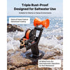 VEVOR Boat Trailer Winch Stand with Roller, 3500 lbs, 20ft Orange Polyester Strap, Boat Winch Mount, for 2-3 Inches W x 3-4 Inches H Trailer Tongue, Fit for Jet Ski, Sailboat, Speedboat