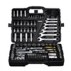 VEVOR 121-Piece Mechanics Tool Set, 1/4" 3/8" 1/2" Drive Sockets, SAE and Metric Mechanic Tool Kit with Bits, Wrenches, Ratchet Handle, Accessories, and Plastic Storage Case, for Automotive Repair