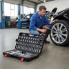 VEVOR Mechanics Tool Set, 159-Piece Mechanic Tool Kit, 1/4 in, 3/8 in, and 1/2 in Drive, SAE and Metric Socket Set, Wrenches, Screwdriver Bits, Accessories, and Storage Case, for Automotive Repair