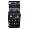 VEVOR Mechanics Tool Set, 256-Piece Mechanic Tool Kit, 1/4 in, 3/8 in, and 1/2 in Drive, SAE and Metric Socket Set, Wrenches, Screwdriver Bits, Accessories, and Storage Case, for Automotive Repair