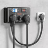 VEVOR Manual EV Charging Switch, NEMA 10-30, Splitter Switch for Dryer & EV, 24A Max 240V Manual Power Distribution with Circuit Breaker, Real-Time Display, Hand-Operated Selector, Plug and Play, ETL