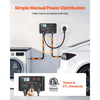 VEVOR Manual EV Charging Switch, NEMA 14-30P to 14-30R & 14-50R, Splitter Switch for Dryer & EV, 24A Max 240V Manual Power Distribution with Circuit Breaker, Hand-Operated Selector, Plug and Play, ETL