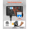 VEVOR Manual EV Charging Switch, NEMA 14-30P to 14-30R & 14-50R, Splitter Switch for Dryer & EV, 24A Max 240V Manual Power Distribution with Circuit Breaker, Hand-Operated Selector, Plug and Play, ETL