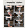 VEVOR Manual Sausage Stuffer, 11 LBS / 5 L Vertical Meat Stuffer, Dual-Speed Sausage Casing Meat Filling Machine, Stainless Steel Heavy Duty Filler with 5 Stuffing Tubes, for Commercial & Home Use