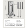 VEVOR Manual Sausage Stuffer, 11 LBS / 5 L Vertical Meat Stuffer, Dual-Speed Sausage Casing Meat Filling Machine, Stainless Steel Heavy Duty Filler with 5 Stuffing Tubes, for Commercial & Home Use