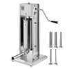 VEVOR Manual Sausage Stuffer, 11 LBS / 5 L Vertical Meat Stuffer, Dual-Speed Sausage Casing Meat Filling Machine, Stainless Steel Heavy Duty Filler with 5 Stuffing Tubes, for Commercial & Home Use