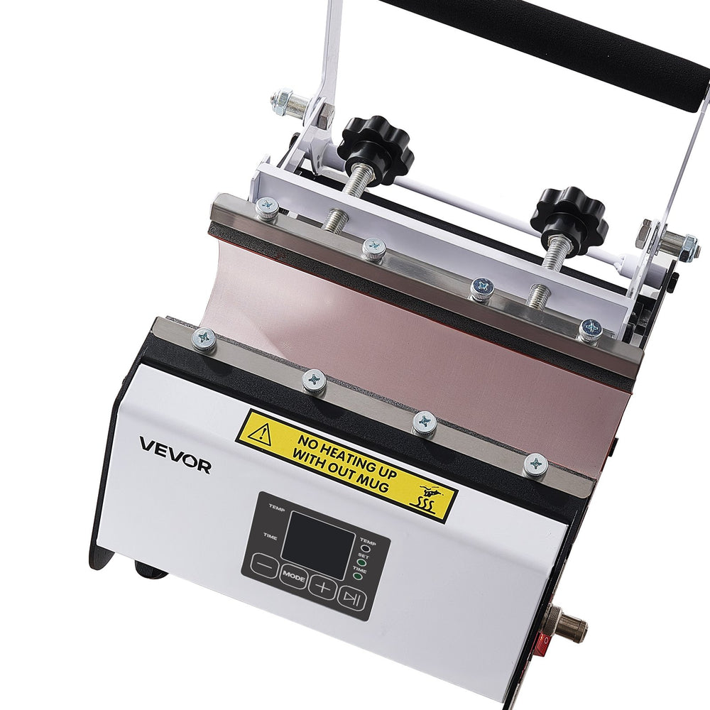 VEVOR Tumbler Heat Press Machine, 30 oz and 40 oz Mug Press, Fast and Even Heating, with Tape, Gloves, Easy Temp and Time Setting, Heat Transfer for Sublimation Tumblers, Cups, Mugs, Black and White