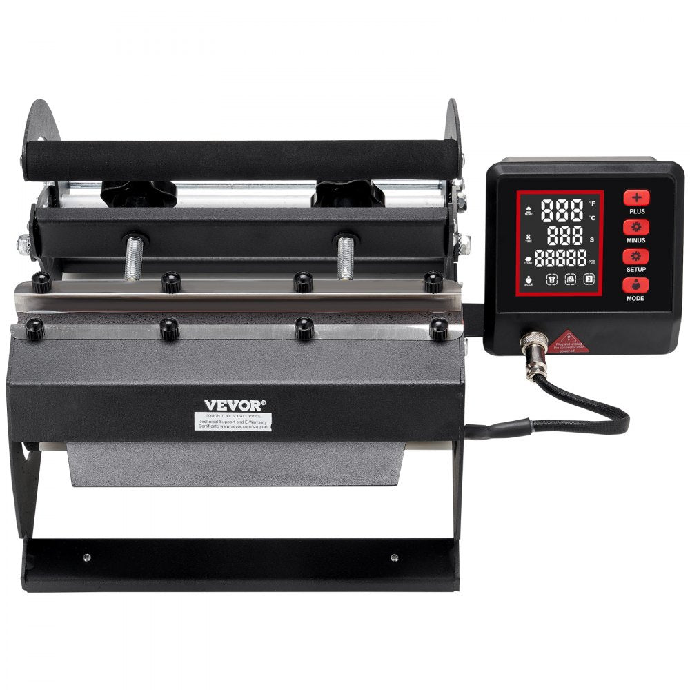 VEVOR Tumbler Heat Press Machine, 11-30oz Mug Press, Heat Up Fast and Even, Tumbler Press with Sublimation Paper, Tape and Gloves, Temp and Time Setting, for Sublimation Tumblers, Cups, Mugs, Black