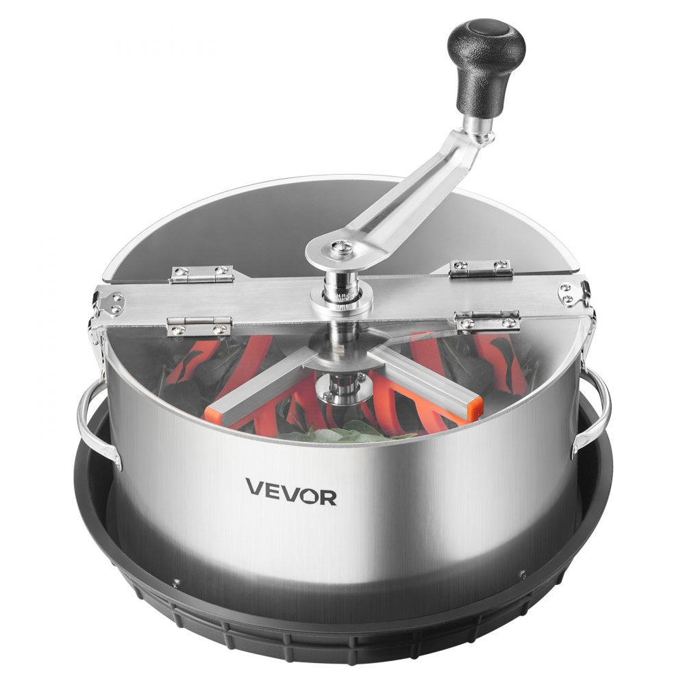 VEVOR Manual Bud Leaf Trimmer, 12 in Reaper Bowl Bud Trimmer with Stainless Steel Blades, Visual Cutting , Wet & Dry Hydroponic Cutting Machine with Tray, Twisted Spin Cut for Plant Buds Flowers