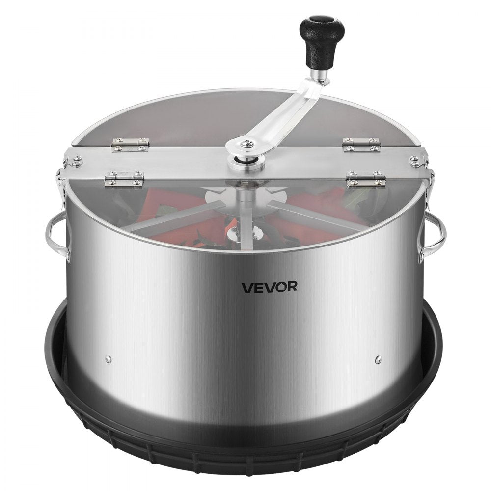 VEVOR Manual Bud Leaf Trimmer, 16 in Reaper Bowl Bud Trimmer with Stainless Steel Blades, Visual Cutting, Wet & Dry Hydroponic Cutting Machine with Tray, Twisted Spin Cut for Plant Buds Flowers