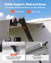 VEVOR Manual RV Awning Complete Kit, 18.12FT Retractable RV Awning with Aluminum Alloy Frame & Waterproof PVC Fabric, Outdoor Camping Trailer Awnings Fit Most RVs (18FT Type, Gradient Black)