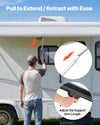 VEVOR Manual RV Awning Complete Kit, 18.12FT Retractable RV Awning with Aluminum Alloy Frame & Waterproof PVC Fabric, Outdoor Camping Trailer Awnings Fit Most RVs (18FT Type, Gradient Black)