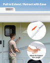 VEVOR Manual RV Awning Complete Kit, 17.12FT Retractable RV Awning with Aluminum Alloy Frame & Waterproof PVC Fabric, Outdoor Camping Trailer Awnings Fit Most RVs (17FT Type, Gradient Blue)