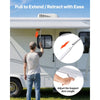 VEVOR Manual RV Awning Complete Kit, 10.12FT Retractable RV Awning with Aluminum Alloy Frame & Waterproof PVC Fabric, Outdoor Camping Trailer Awnings Fit Most RVs (10FT Type, Gradient Gray)